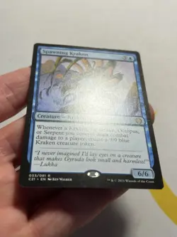 Spawning Kraken Commander 2021 Rare Blue Creature Regular MTG #033/081 - Image 3