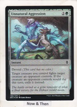 Magic: MTG: Battle for Zendikar: Foil: Unnatural Aggression - Image 1