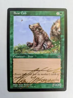 MTG Bear Cub SIGNED IN GOLD BY RON SPENCER - Image 1