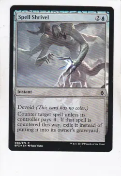 Magic: MTG: Battle for Zendikar: Foil: Spell Shrivel - Image 1