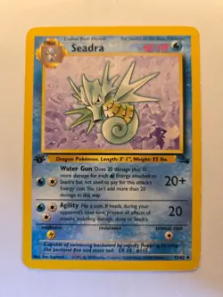 Seadra [1st Edition] #42 Pokemon Fossil HP - Image 1