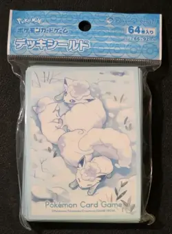 NEW OFFICIAL POKEMON CENTER JAPANESE ALOLAN VULPIX DECK SLEEVES 64 CT - Image 1