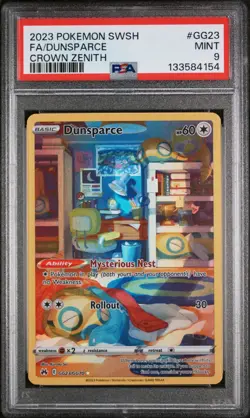 DUNSPARCE FULL ART GALARIAN GALLERY #GG23 2023 POKEMON SWSH CROWN ZENITH PSA 9 - Image 1