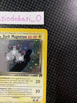 Pokemon TCG Dark Magneton 11/82 Team Rocket Holo Rare 1st Edition MP Condition - Image 3