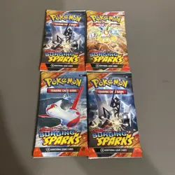 4x Pokemon Scarlet & Violet Surging Sparks Factory Sealed Booster Packs New - Image 2
