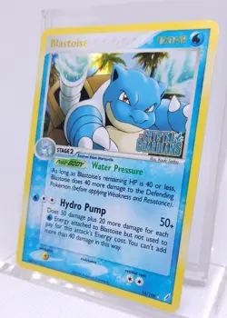 Pokemon Blastoise 14/100 EX Crystal Guardians Reverse Holo Stamped - Image 3