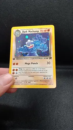 Pokemon TCG 1st Edition Team Rocket Holo Dark Machamp 10/82 LP/NM original owner - Image 2