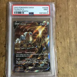 PSA 9 MINT FA/Entei V #GG36 Crown Zenith Pokemon SWSH - Image 1
