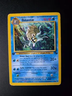 Omastar [1st Edition] #40 Pokemon Fossil HP - Image 3