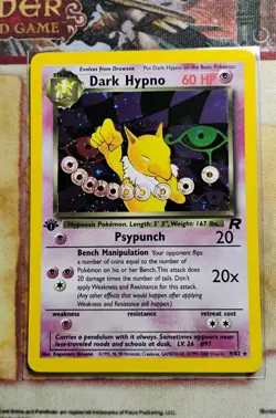 Dark Hypno 9/82 Team Rocket 1st Edition Holo Rare Near-Mint Pokemon - Image 1