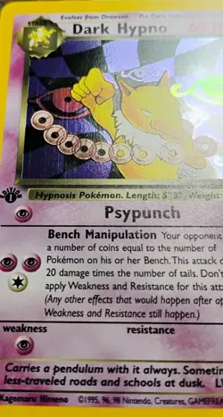 Dark Hypno 9/82 Team Rocket 1st Edition Holo Rare Near-Mint Pokemon - Image 5
