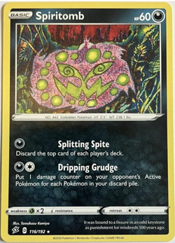 Pokemon - Spiritomb - 116/192 - Rare - 113/192 - Rebel Clash - NM/M - New - Image 1