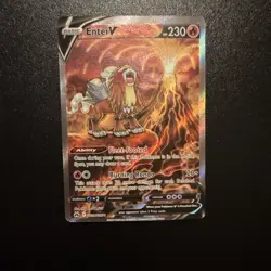 Pokemon Entei V Ultra Rare Full Art Holo Crown Zenith Galarian Gallery GG36/GG70 - Image 1