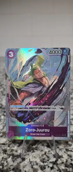 Bandai Zoro-Juurou Alternate Art Foil Rare OP05-067 Awakening 4000 Power - Image 1