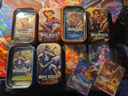 One Piece Tins Set of 3 (OPENED), 3 Sealed Promos and 4 Additional Promos - Image 1
