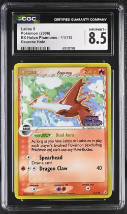 CGC 8.5 Latias 2006 EX Holon Phantoms 11/110 Reverse Holo STAMPED Pokemon Card - Image 1