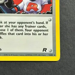 1st Edition Rocket's Sneak Attack 16/82 Holo Rare Pokemon Card - Image 4