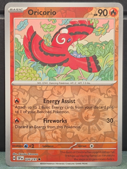 Oricorio 026/191 REVERSE HOLO Pokemon Surging Sparks Near Mint Card Game TCG - Image 1