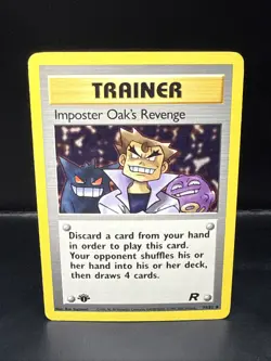 Pokemon Card - Imposter Oak's Revenge Team Rocket 76/82 Uncommon 1st Edition C - Image 1