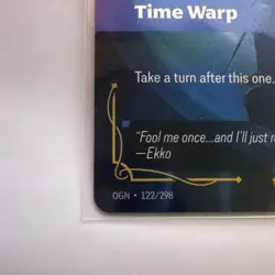 Time Warp Ekko Spell Card Riftbound OGN 122/298 Kudos Productions - Image 5