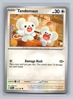 Tandemaus Normal Common SV04: Paradox Rift PAR Colorless 153/182 Pokemon Card TC - Image 1