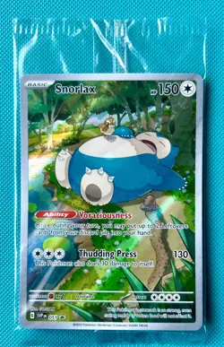 Snorlax 051- 151 ETB Black Star Promo Pokemon Card SEALED Full Art - Image 1