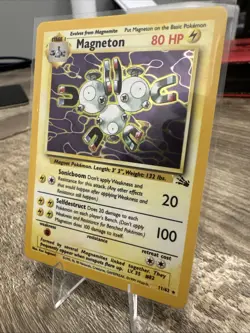Pokemon TCG Magneton 1st Edition Unlimited Holo Rare Card Fossil 11/62 Clean! - Image 3