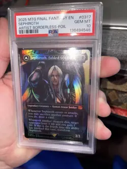 Sephiroth, Fabled SOLDIER (0317) (Borderless) Final Fantasy Foil PSA 10 🔥 - Image 1