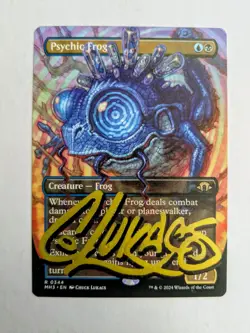 MTG Psychic Frog SIGNED IN GOLD BY CHUCK LUKACS - Image 1