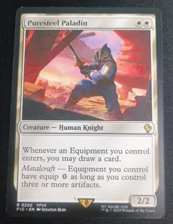 MTG Final Fantasy - Puresteel Paladin - Rare - Image 1