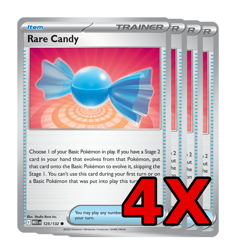 Rare Candy - X4 Playset - Pokemon TCG Trainer Card - Mega Evolution #125/132 - Image 1