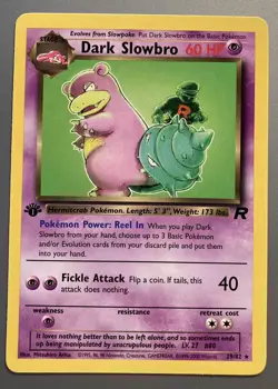 Dark Slowbro 29/82 1st Edition Non-Holo Pokemon Team Rocket (Original Owner) - Image 1