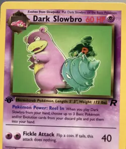 Dark Slowbro 29/82 1st Edition Non-Holo Pokemon Team Rocket (Original Owner) - Image 2
