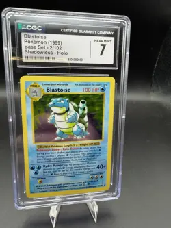 Blastoise Shadowless Base Set 2/102 Holo 1999 CGC 7 Near Mint Pokemon - Image 1