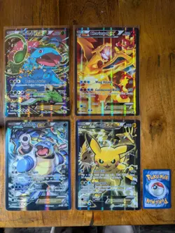 Charizard Blastoise Venusaur Pikachu JUMBO Pokemon Cards XY121 XY122 XY123 XY124 - Image 1