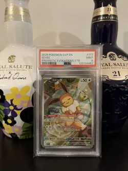 Pokemon TCG Prismatic Evolutions Eevee - Black Star Promo SVP 173 PSA 9 - Image 2