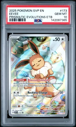 2025 POKEMON SVP EN-SV BLACK STAR PROMO #173 EEVEE PSA 10 - Image 1