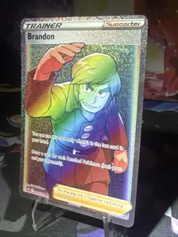 Brandon (Secret) 203/195 Swsh12: Sword & Shield - Silver Tempest Holo Pokemon NM - Image 2