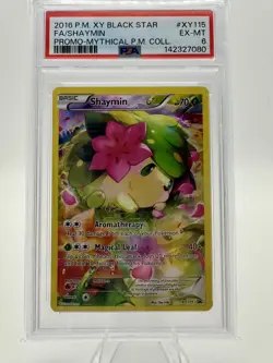 2016 POKEMON XY BLACK STAR #XY115 FULL ART SHAYMIN PSA 6 PROMO MYTHICAL - Image 2