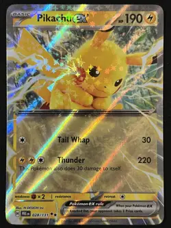 Pokemon TCG Pikachu ex 028/131 Double Rare - Prismatic Evolutions - Fresh ✅ #2 - Image 1