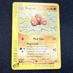 Pokemon TCG Dugtrio Expedition Base Set Holo Rare 10/165 2002 Near Mint Swirl - Image 1