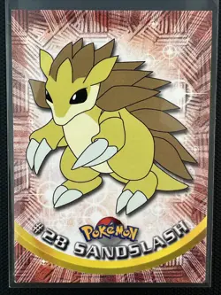 1999 Topps Pokemon TV Animation Sandslash #28 Black Logo 👍 - Image 1