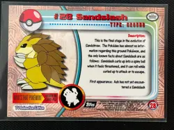 1999 Topps Pokemon TV Animation Sandslash #28 Black Logo 👍 - Image 2