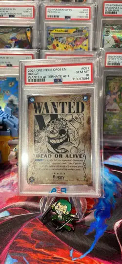 One Piece Buggy OP09-051 SP Wanted Poster Alternative Art PSA 10 - Image 1