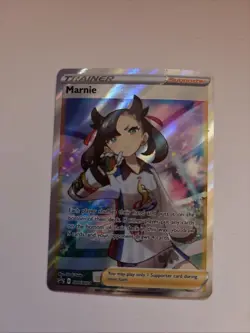 Pokemon TCG Marnie SWSH121 Full Art Black Star Promo Card - Image 1