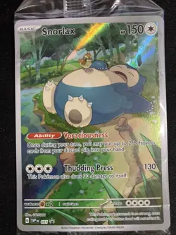 2023 Pokemon 151 Snorlax Full Art ETB SVP 051 Black Star Promo Card NM SEALED - Image 1