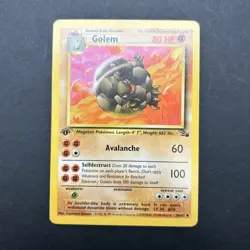 Golem 36/62 Fossil 1st Edition Non-Holo Uncommon Pokemon Card LP - Image 1