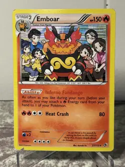 Pokemon TCG Embroar 27/113 Regular Rare Legendary Treasures Trading Card 2013 MP - Image 1