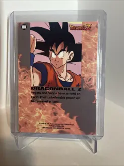 1996 Dragon Ball Z Card #08 Vegeta and Nappa Holo Foil CCG TCG - Image 2