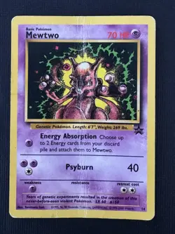 Pokemon Mewtwo 14/53 Wotc Promo Regular 70HP Psyburn English Card - Image 1